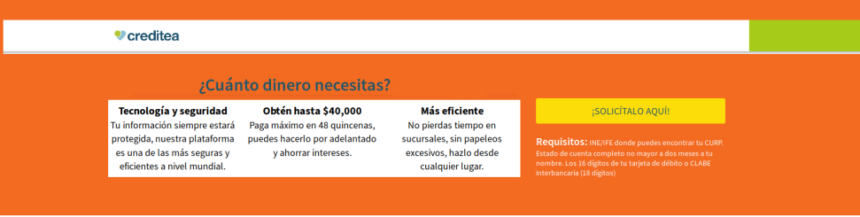 Creditea prestamos rapidos mexico